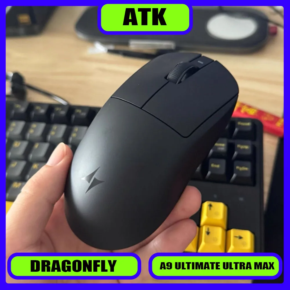 

ATK Dragonfly A9 Ultimate Ultra MAX Wireless Mouse E-sports Ergonomic PAW3395Ultra/PAW3950Ultra TTC Golden Wheel Gaming Mouse