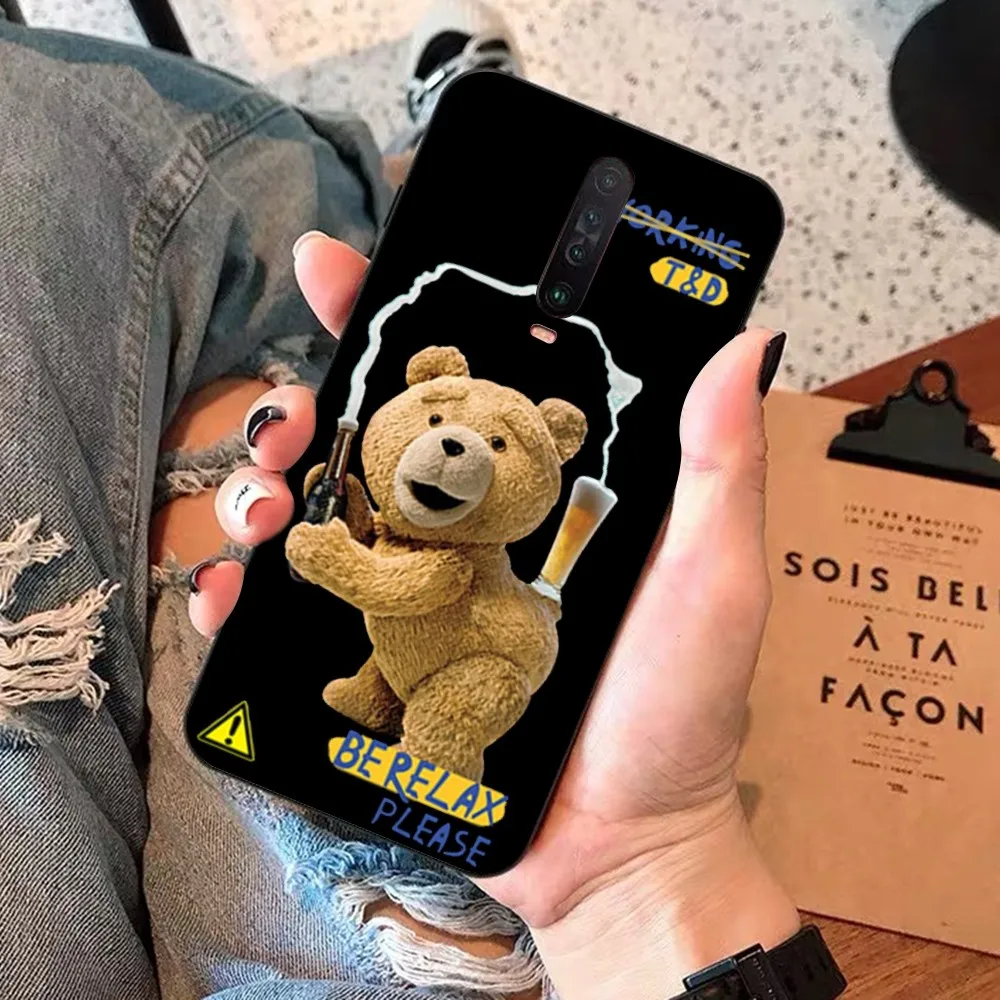 Cute Teddy Bear Beer Phone Case For Redmi 5 6 7 8 9 10 Plus Pro 6 7 8 9 A GO K20 K30 K40 Pro Plus F3 Fundas