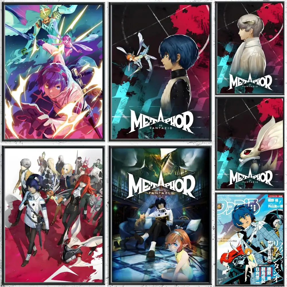 Fantasy Game M-Metaphor: ReFantazioS Poster HD Self-Adhesive No Residue After Removal Ideal for All Kinds of Wall Decor