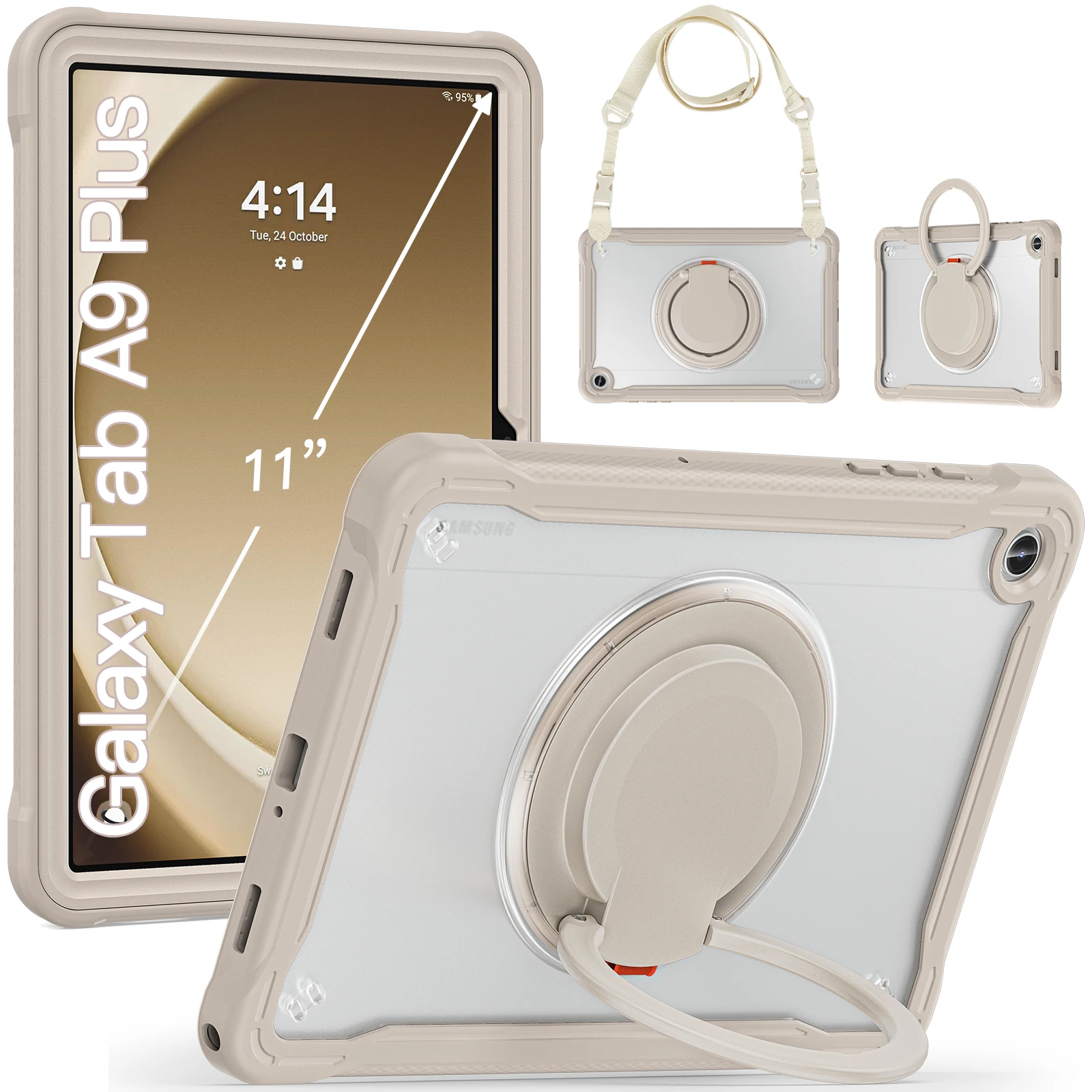 

360 Rotating Stand Case For Samsung Galaxy Tab A9 Plus 11 Tablet Cover for Samsung Galaxy Tab SM-X210 X216B X218U Protect Cover