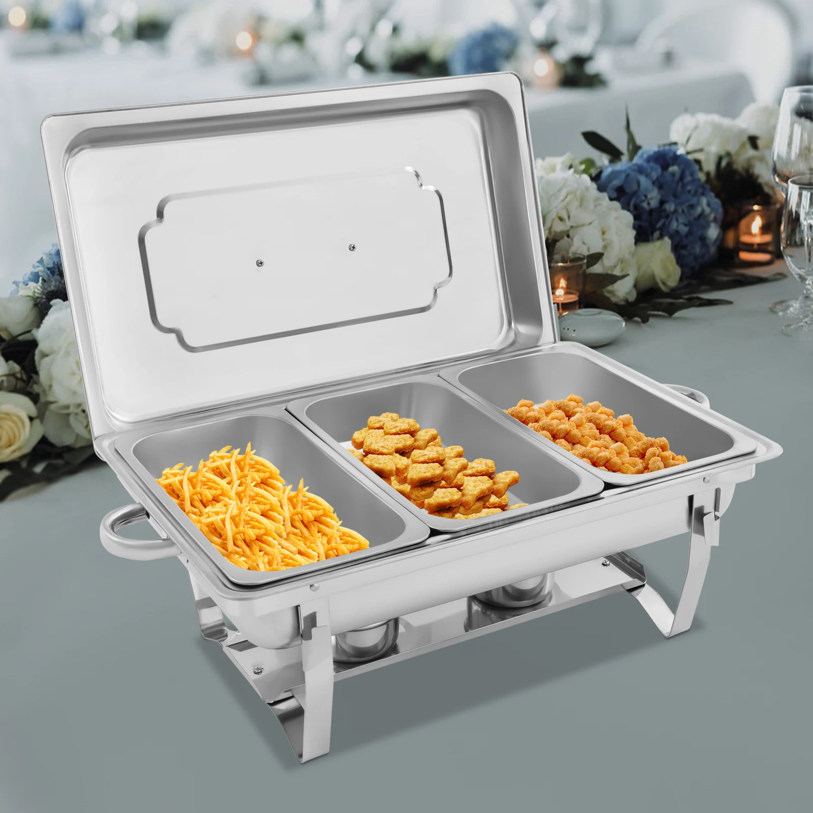 Rectangular Buffet Dishes Warming Set Chafing Dish Buffet Set Catering Chafer Warmer Set