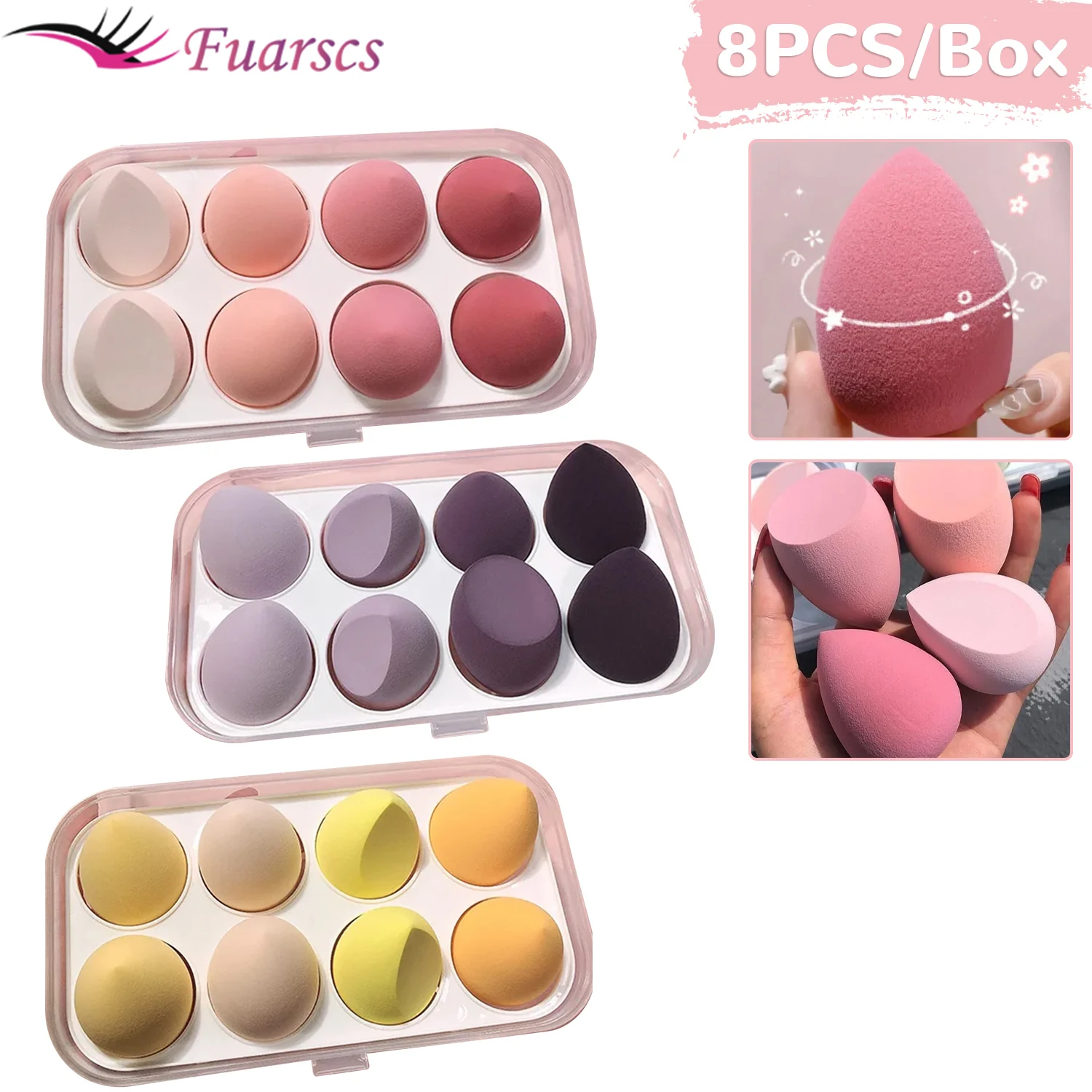 

16pcs Makeup Sponge Powder Puff Dry and Wet Combined Beauty Cosmetic Ball Foundation Powder Puff Bevel Cut Make Up Sponge Tools