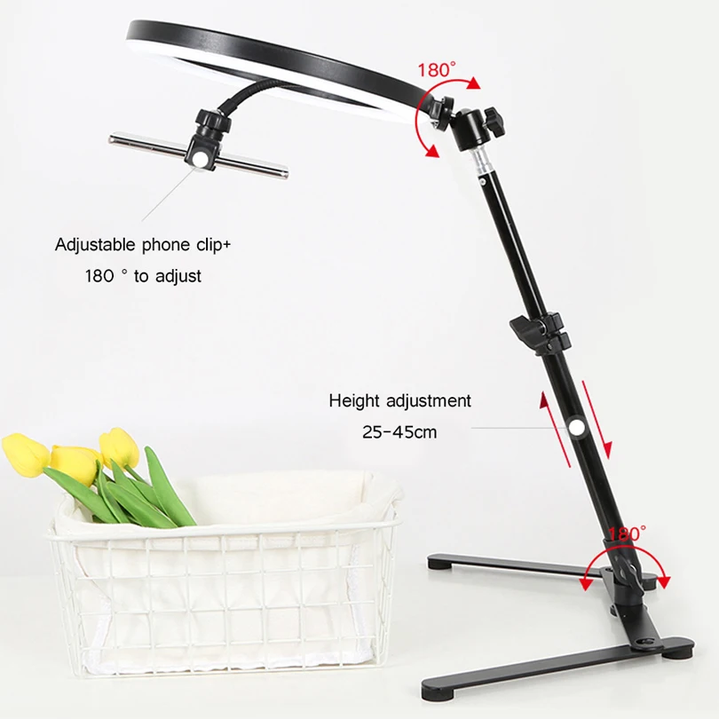 26cm Desktop Ring Light with Stand & Phone Holder product image