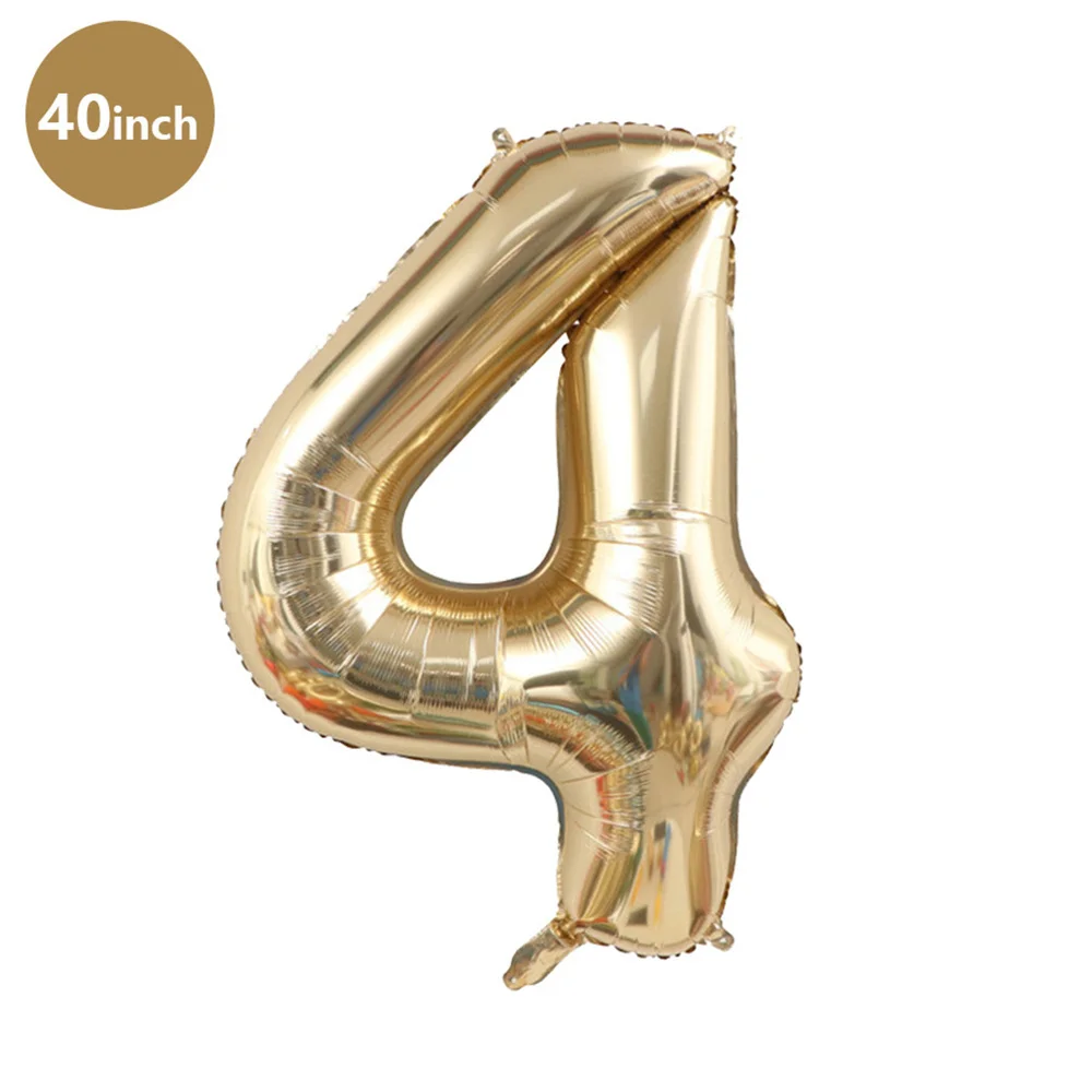 1pc 40inch Platinum Colour Number Balloons Figure Helium Balloon Digit Globos Birthday Party Decorations Baby Shower image 6