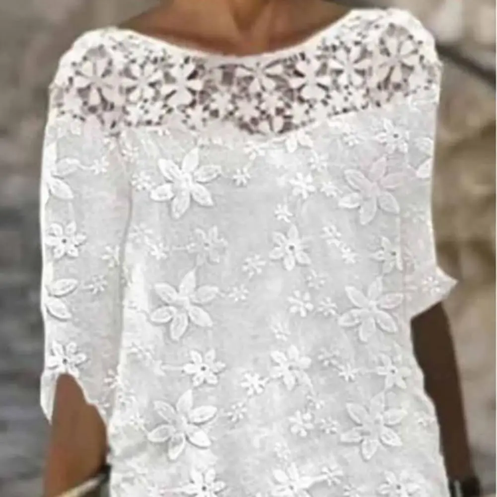 Vestido de playa elegante para Mujer, minivestido Vintage de encaje blanco con bordado de flores, ropa de calle para verano