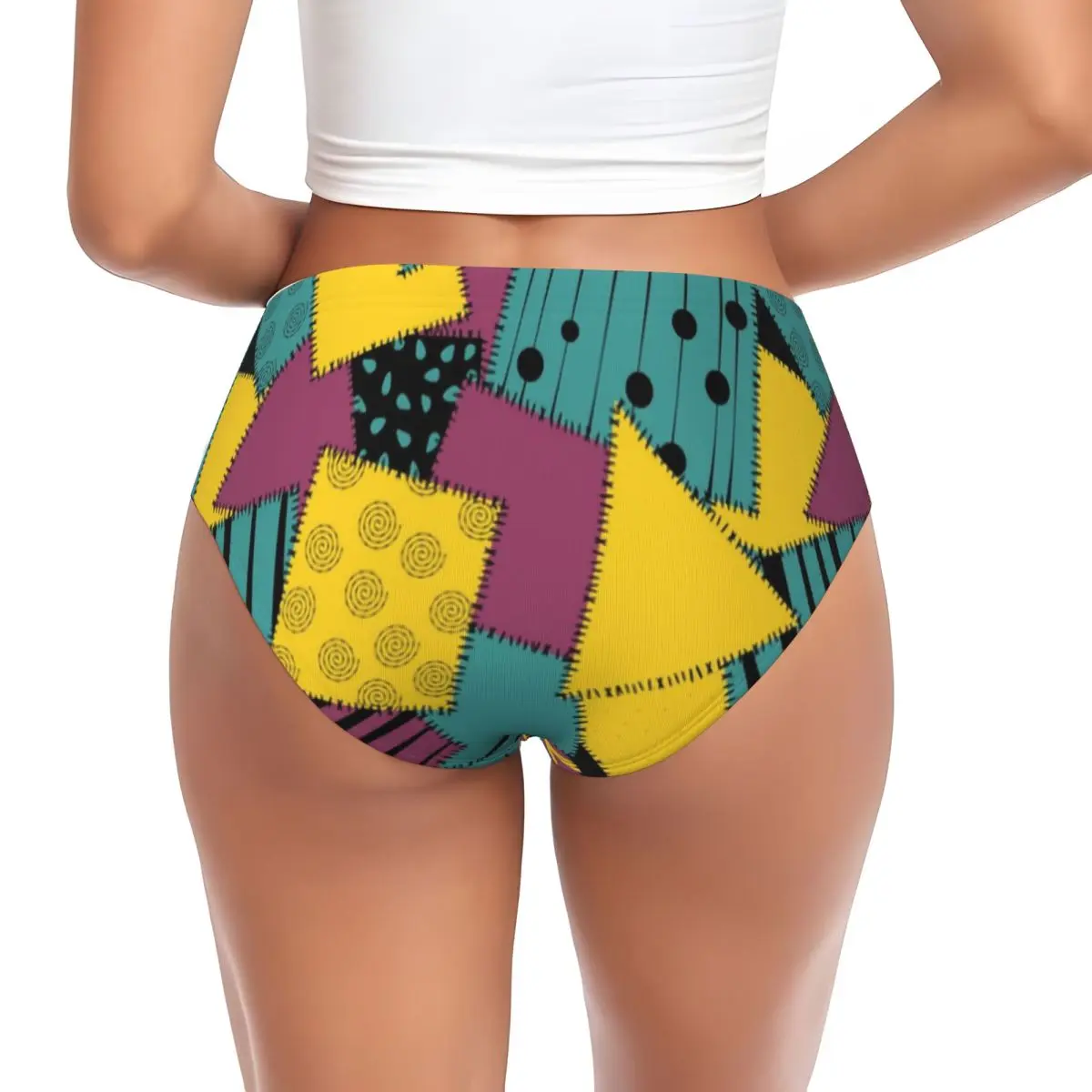 مخصص المرقعة دوول سالي ملخصات الملابس الداخلية تمتد مريحة السروال تيم بيرتون عيد الميلاد فيلم الرعب سراويل موجزة