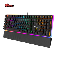 RK ROYAL KLUDGE RK918 Wired Brazilian Gamer Keyboard 108 Keys 100% RGB Backlit LED Sorrounding Side Lamp Mechanical Keyboard