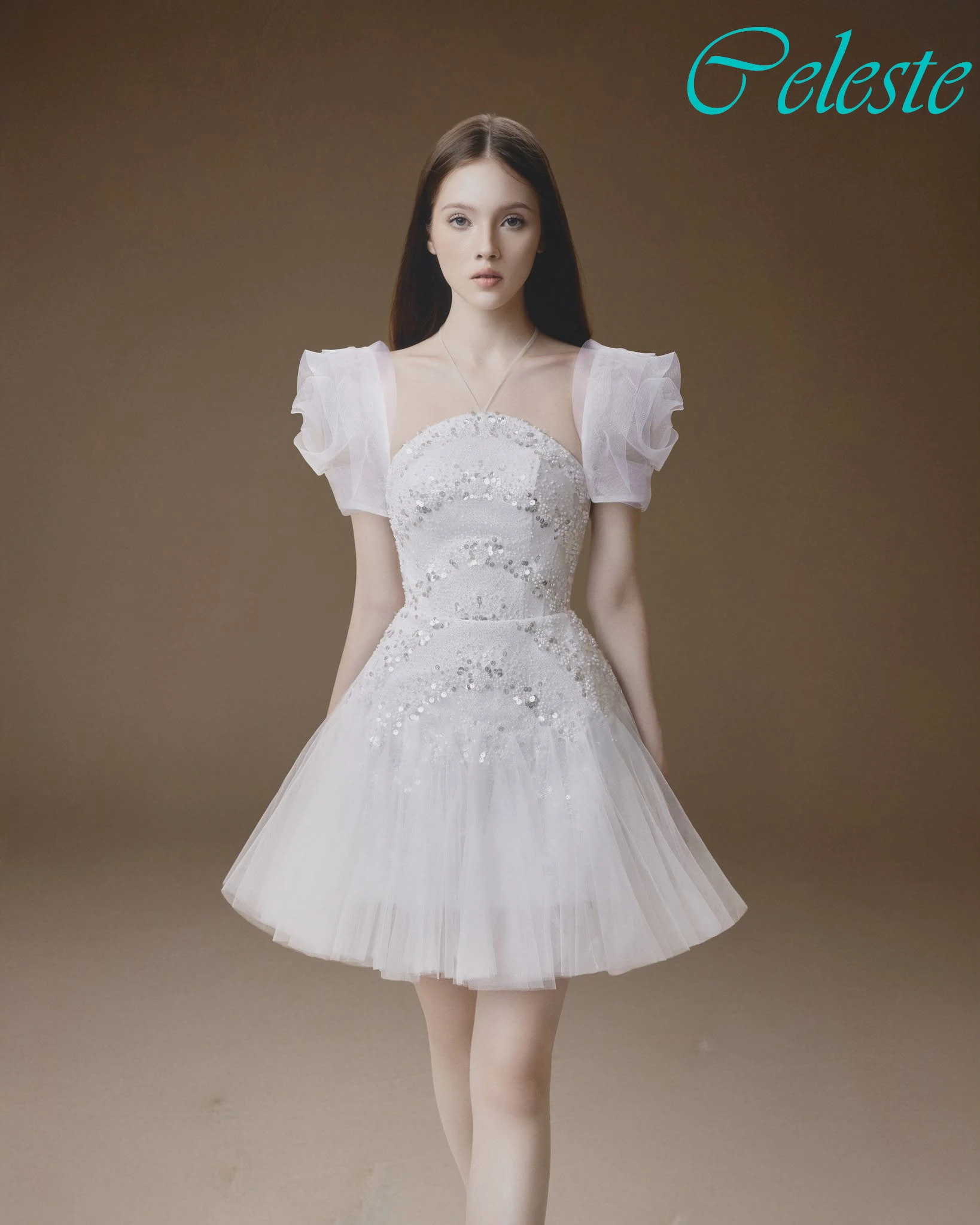 Robe de soirée trapèze personnalisée, col carré, élégante, formelle, de haute qualité, à la mode, délicate, robe de bal de tempérament