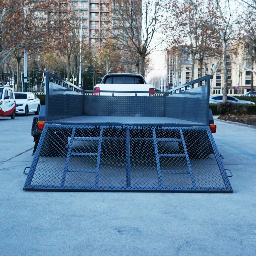 Trailer with Ramp for Tractor 2 Axle Agricultural Trailer Farm Dump Utility
