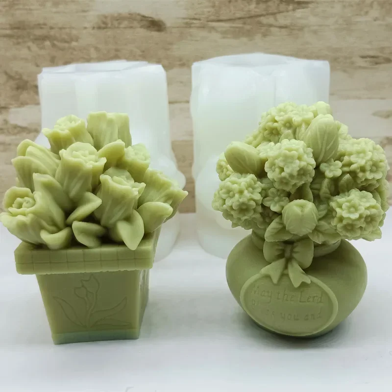 Tulip Bouquet Candle Mold 1