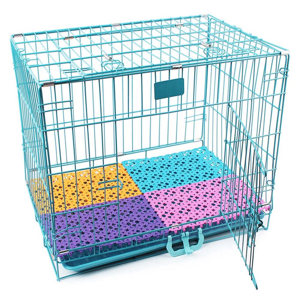 

4pcs Mat Rabbit Mats Breathable Anti-Slip Plastic Floor Pad For Dog Cage Pet House Supplies Non-Slip Dog Cage Mat Eco-Friendly