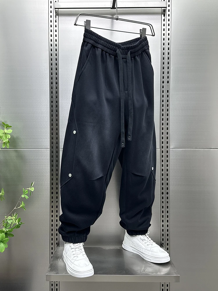 Autumn Winter New American Fashion Trend High Street Wide-Leg Pants Loose Casual Youth Popular Stylish Long Pants for Men