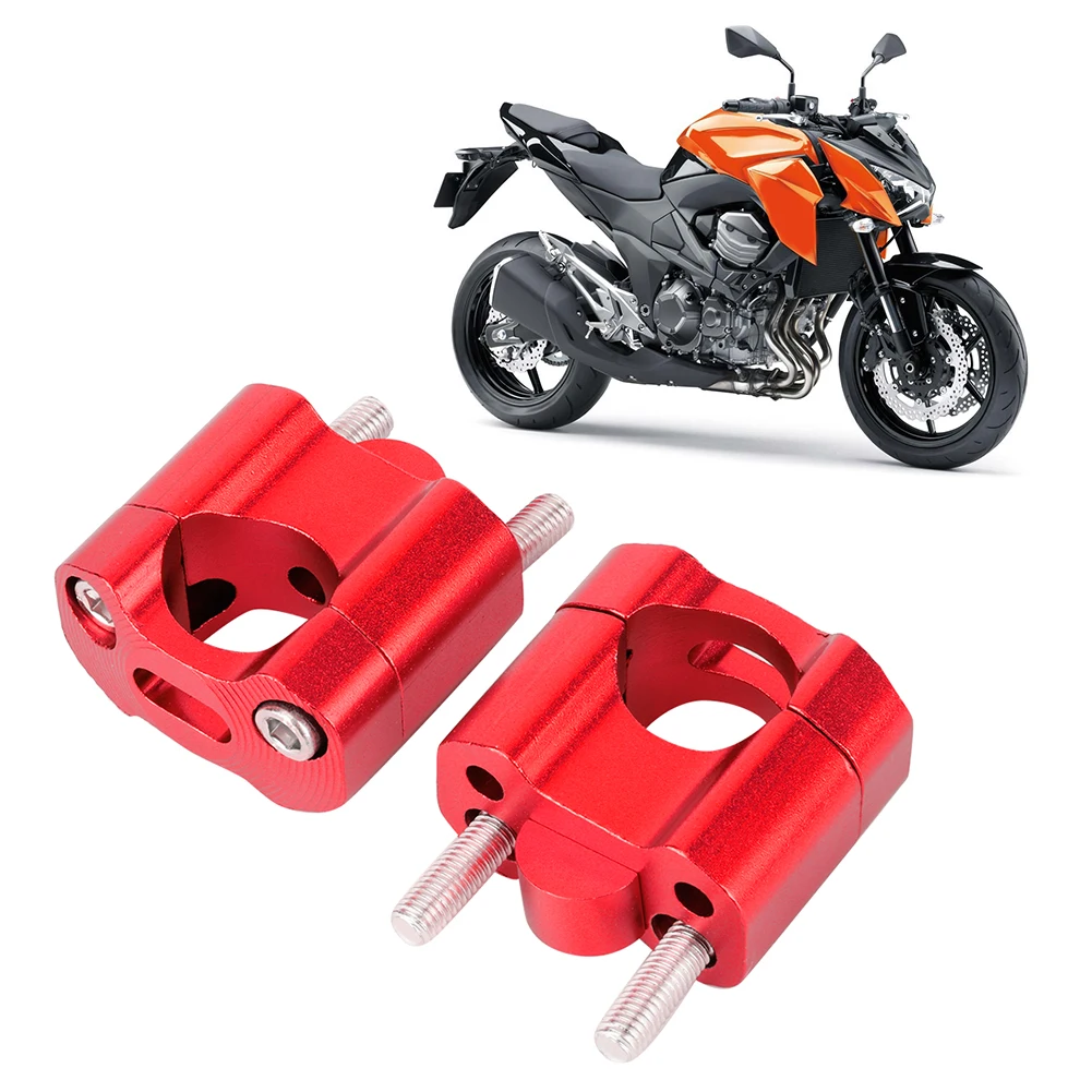 Pair 22mm/28mm 1/8in 7/8in Motorcycle Handlebar Mount Clamps Riser Adapter CNC Aluminum Alloy