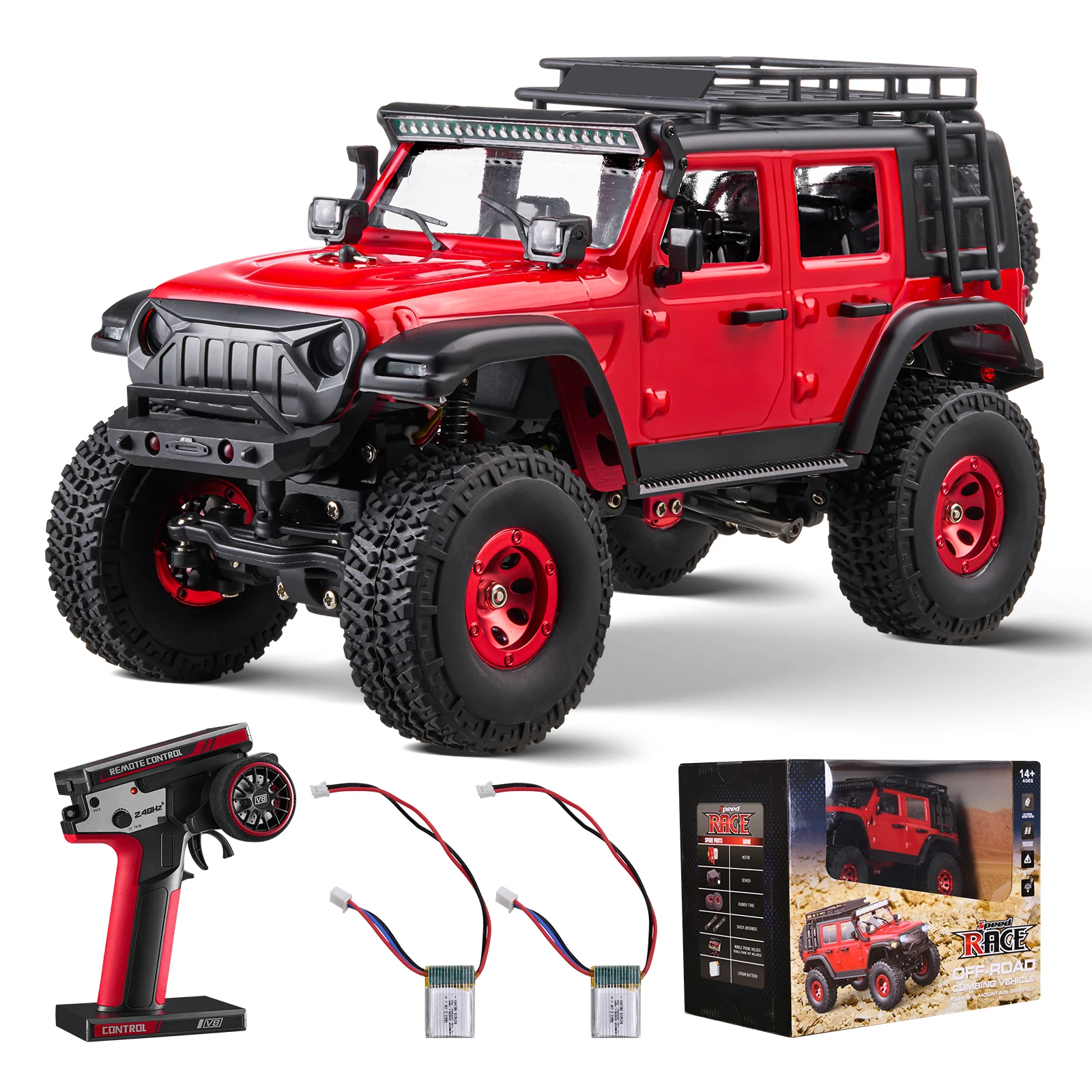 

SucceBuy Fast RC Cars 3 км/ч 1/24 Off Road All Terrain 4WD с полным освещением Гоночный грузовик с дистанционным управлением для взрослых и детей Игрушки