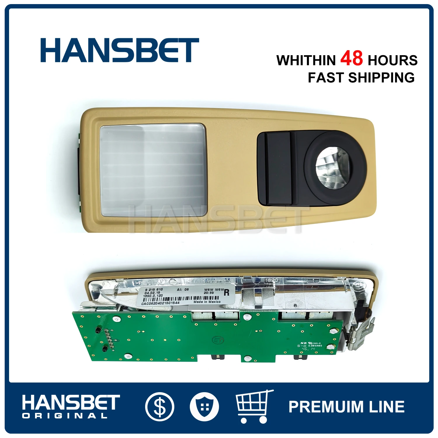 

Оригинальная внутренняя лампа для чтения, задняя правая 63319215610, подходит для BMW X1 E84 (09/2008–06/2015)