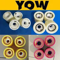 YOW Land Surf Skateboard Wheels PU Material Longboard Wheels 66*51mm 78A 80A 82A Very Elastic and Wearproof Good Quality