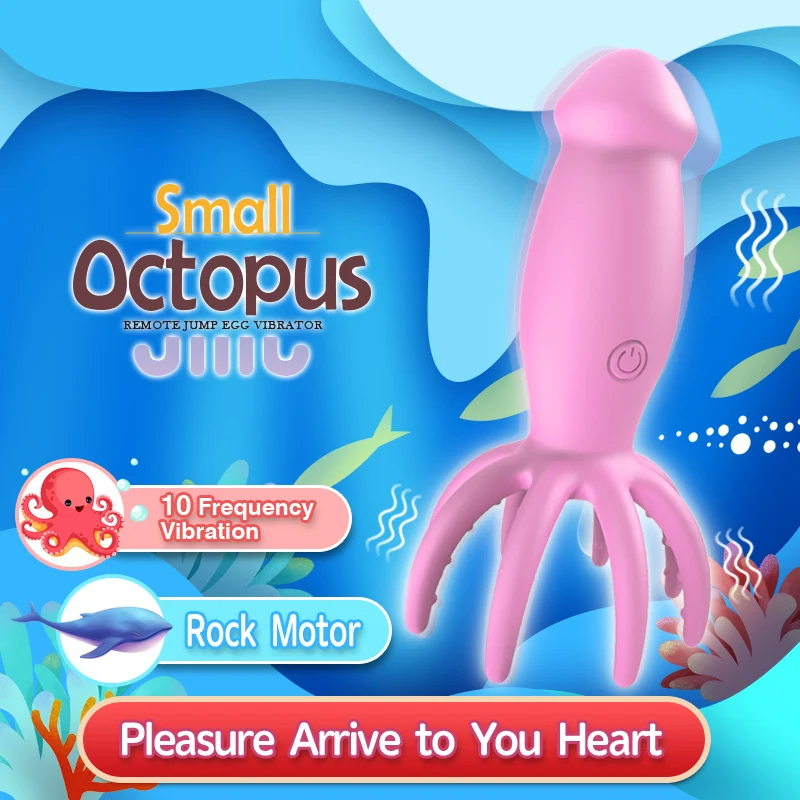 Remote Control Octopus Dildo Vibrator 10 Modes Vibrating Butt Plug Clit Nipples Sucking Massager Clit Stimulator Female Sex Toys