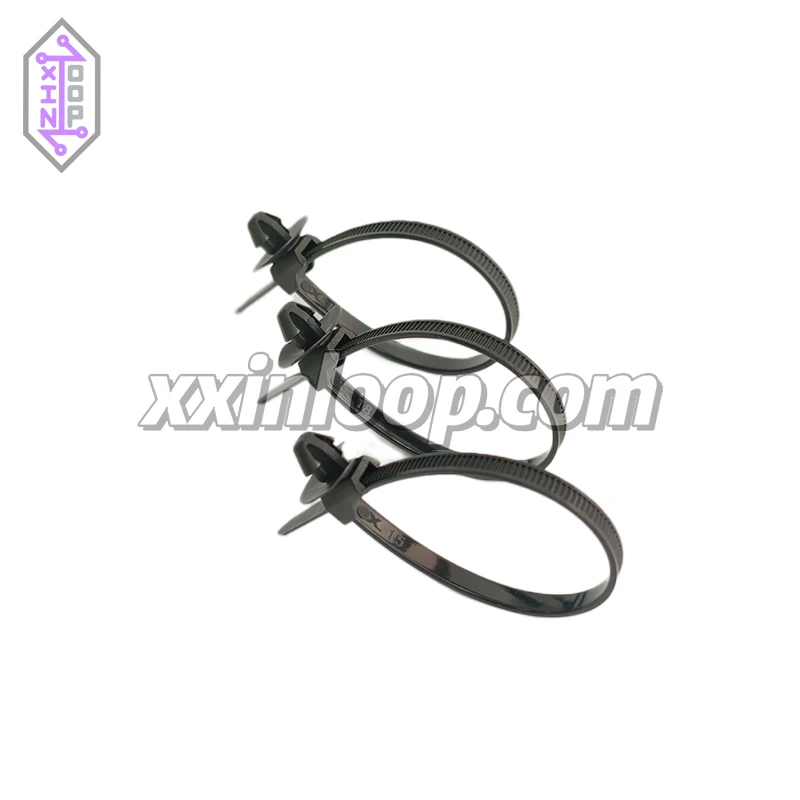 

126-00177 T50SOSSFT6.5E-PA66HS-BK cable tie with fixing component external teeth suitable for round holes ø15350mm black