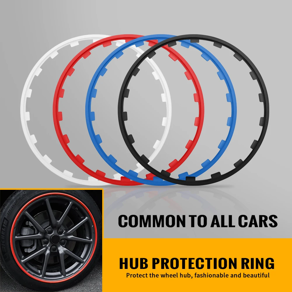 16/17/18/19/20 pulgadas 4 Uds llanos universales para ruedas de vehículos anillo Protector de borde tira decorativa para Volkswagen VW Rline