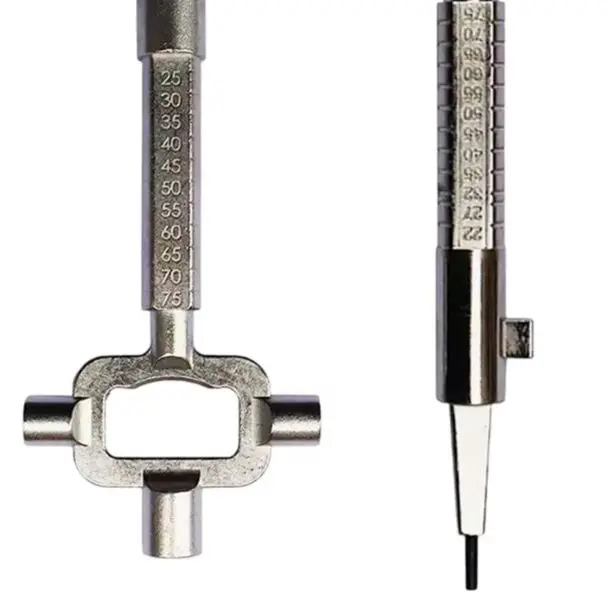 Lock Body Wrench Stainless Steel With Measurement Scale For Door Lock Installation And Repair Hand Tool Set