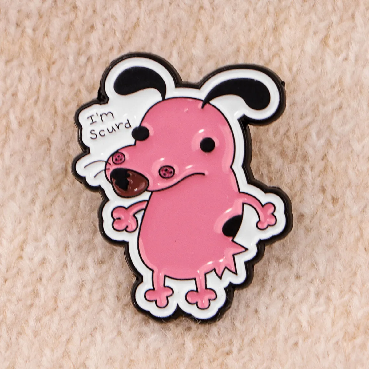 

I'm scurd Enamel Pins Cartoon Dog Brooch Pin Hats Lapel Badge for Backpacks Cosplay Accessories Animal Jewelry Kids Gifts Toy