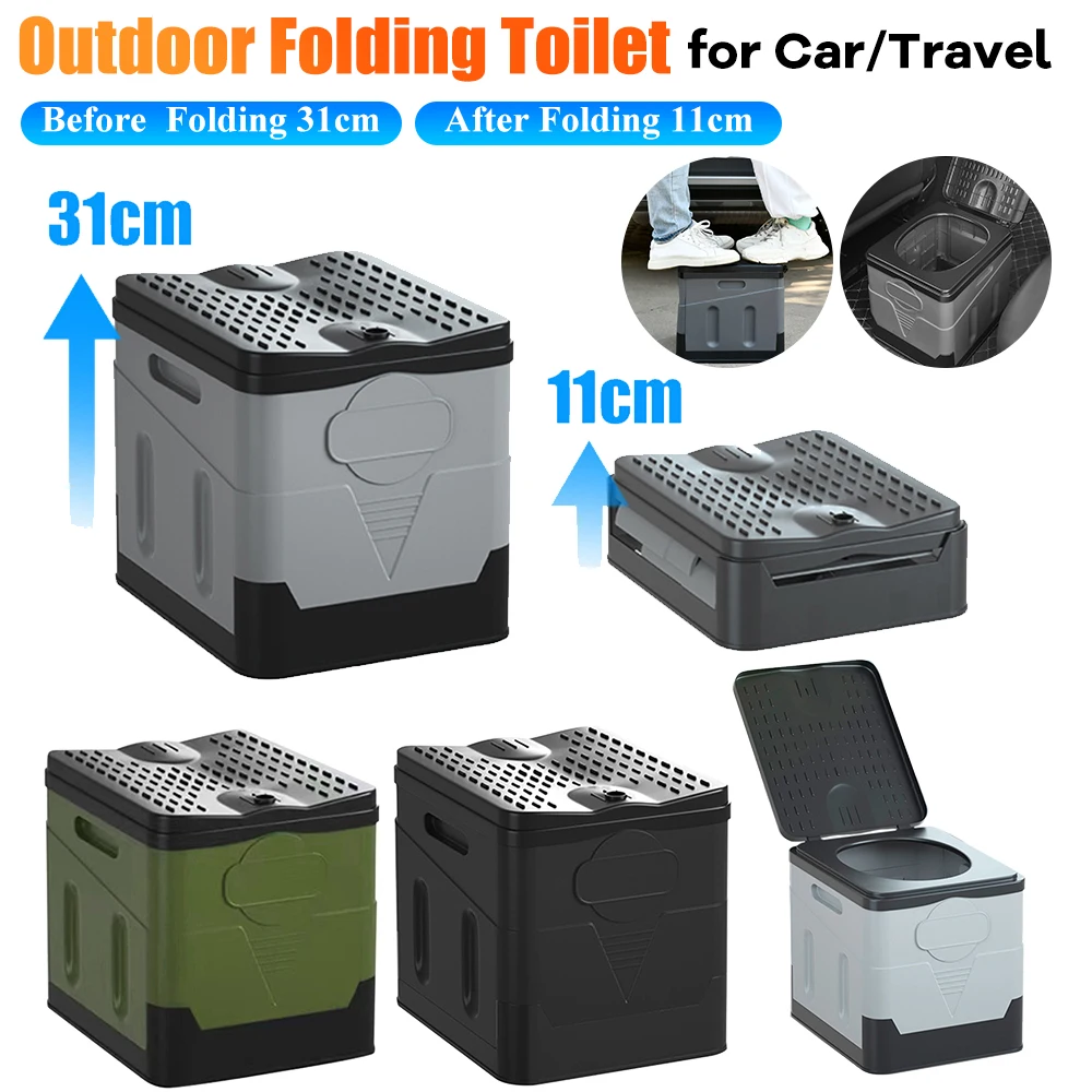 

Переносной туалет для автомобиля, прочный, многоразовый, с большой грузоподъемностью, для аварийных ситуаций и самостоятельных путешествий