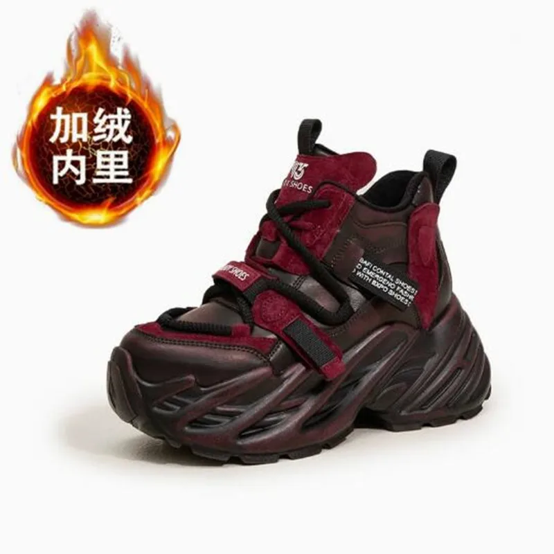 

Новые зимние женские высокие сапоги для снега, теплые плюшевые женские удобные кроссовки, водонепроницаемая хлопковая обувь, модная женская обувь 2026