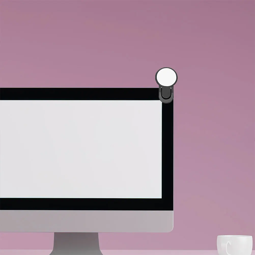مرآة الرؤية الخلفية للمكتب من Cubicle، مشبك بلاستيكي متين وخفيف الوزن على مرآة شاشة الكمبيوتر المحمول يقلل من استخدام مكتب إجهاد العين