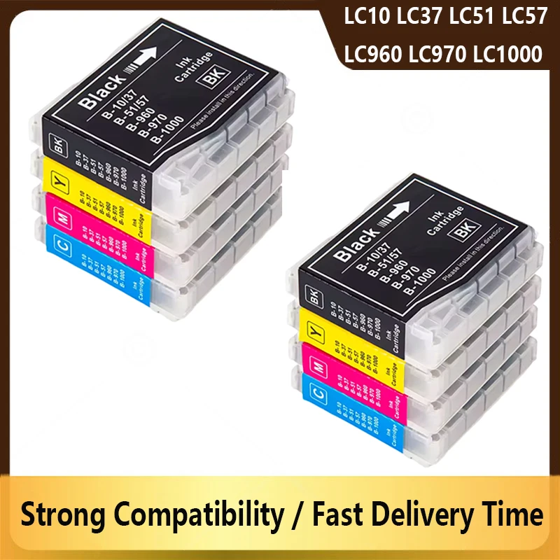 LC10 LC37 LC51 LC57 LC960 LC970 LC1000 Ink Cartridge For Brother DCP-130C DCP-135C MFC-235C MFC-240C 750CN 750CW 465CN