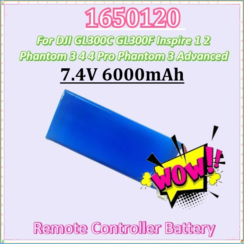 

For DJI GL300C GL300F Inspire 1 2 Phantom 3 4, 4 Pro Phantom 3 Advanced Remote Controller Battery 1650120 7.4V 6000mAh Battery
