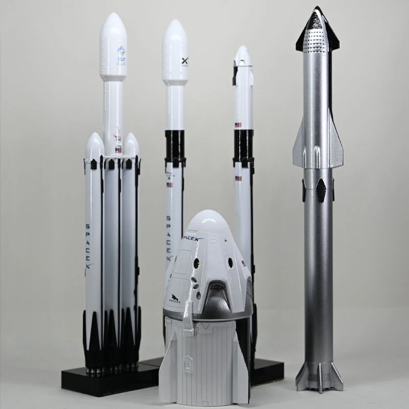 SpaceX Model Store Dragon Starship Falcon 9 Rocket Heavy Falcon Static Model Art Ornaments Set Aerospace Gift