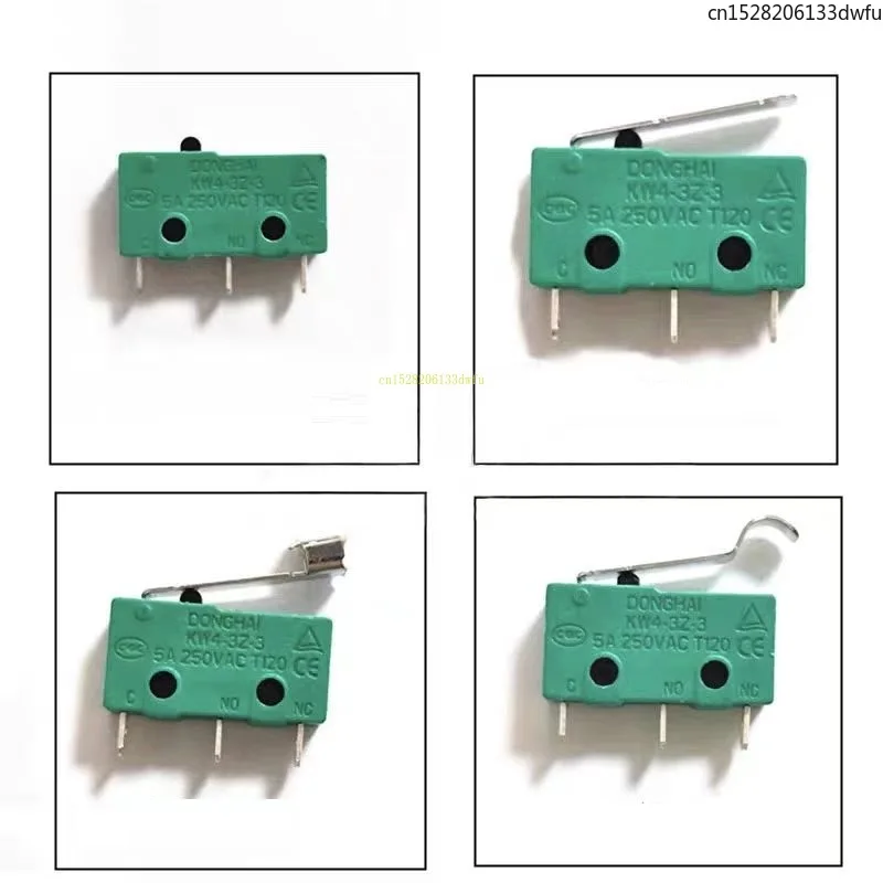 10pcs Micro Switch KW4-3Z-3/KW11 with Handle and Wheel Bending Handle