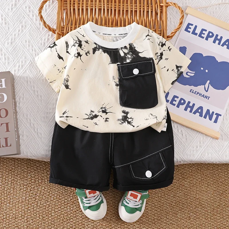

New Summer Baby Clothes Suit Children Boys Girls T-Shirt Shorts 2Pcs/Sets Infant Clothing Toddler Casual Costume Kids Tracksuits