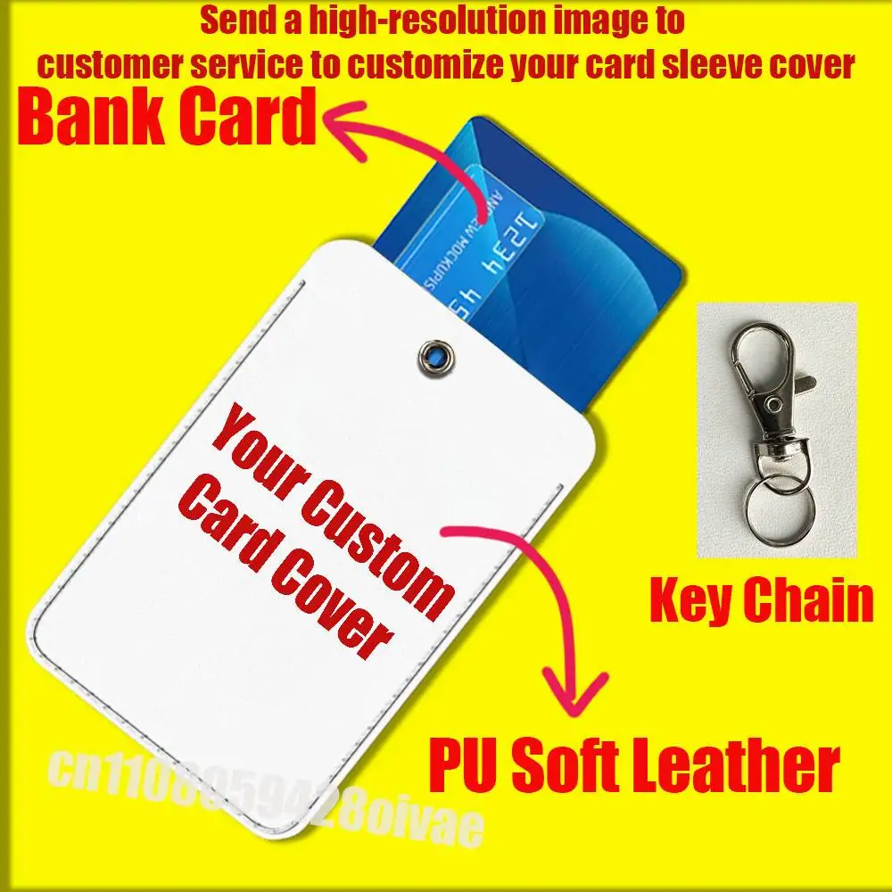 

Customize Commission Custom Tailor Made Card Holder Cover For ID Clips Credit Bank Work Bus Subway Bag Decoration Key Keychain