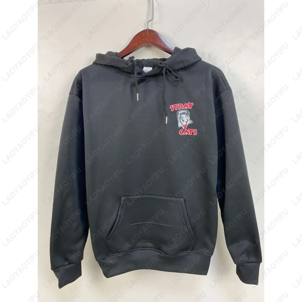 2025 جديد هوديس الضالة القط بريان سيتزر لي الروك سليم جيم فانتوم الرجال الرجعية الجمالية هوديي مضحك القمم ملابس للرجال