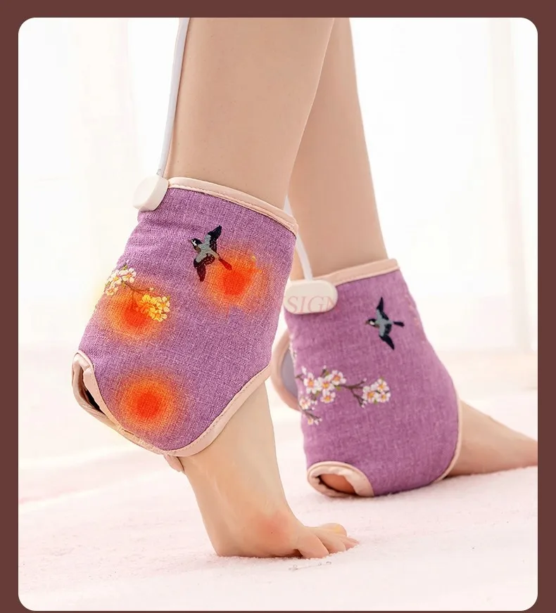 1pcs Warm ankle paste Wei foot hot compress ankle protector heel sprain warm artifact foot heating sleeve neck heater