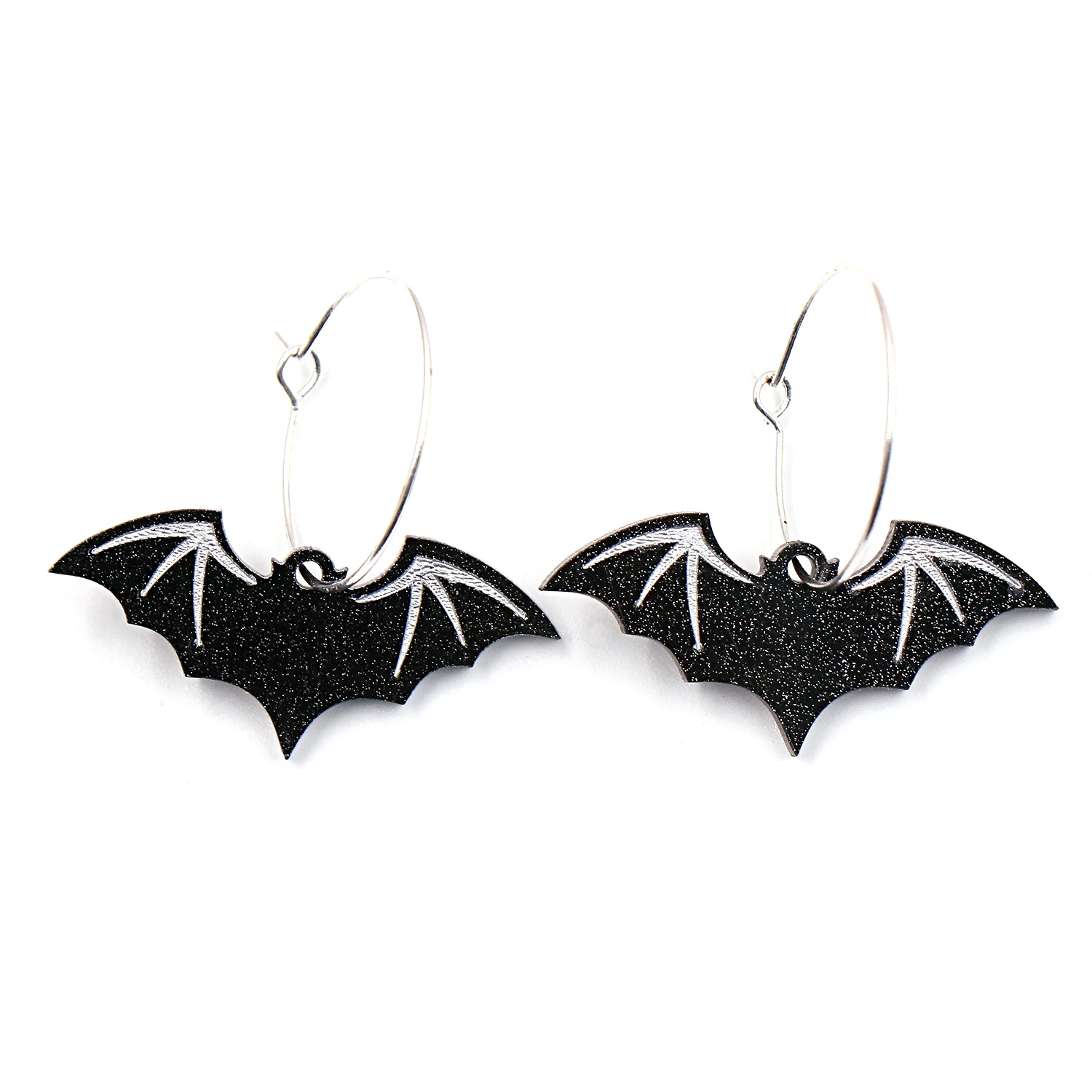 2022 New Bat Earrings Halloween Statement Cute Acrylic Earrings Waterproof Hand Paint Design Durable