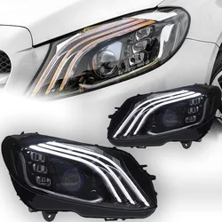 AKD Car Lights for Benz W205 LED Headlight Projector Lens 2014-2020 C180 C200 C260 C300 DRL Head Lamp Automotive Accessories