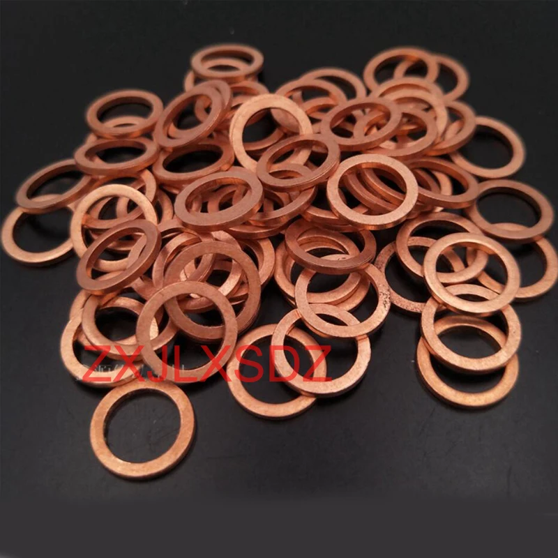 

1mm Thickness Multi-specification Solid Copper Washer O Ring Gasket Sealing Ring Copper Washer Flat Seal Ring Fitting