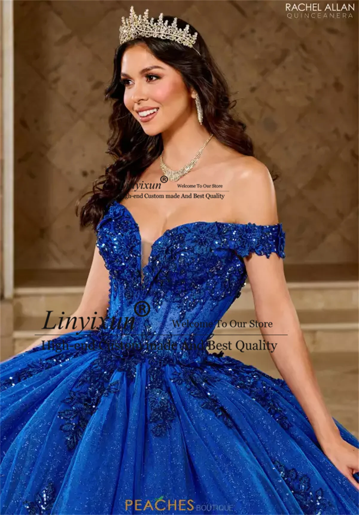 Eelgant 볼 가운 레이스 아플리케 Quinceanera 드레스 오프 숄더 스위트 16 가운 생일 맞춤형 멕시코 Vestidos De 15 Anos