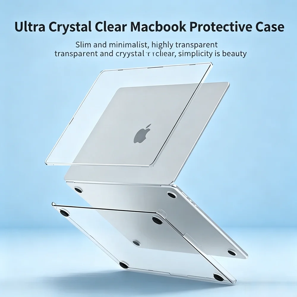 

Защитный чехол/накладка для MacBook Air/Pro, для MacBook Air/Pro 13.3 дюйма M1M2M3M4M5, ударопрочный прозрачный/черный чехол