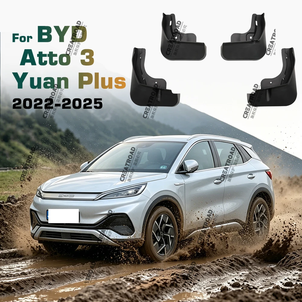 Für BYD ATTO 3 YUAN PLUS 2022 2023 2024 2025 Kotflügel Schmutzfänger Spritzschutz Schmutzschutzbleche Auto-Zubehör