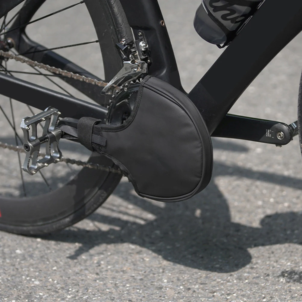 

Crankset Sleeve Chainset Cover Tooth Plate Protector Wear Resistant Bike Accessory Waterproof Pu Material Easy Install Remove