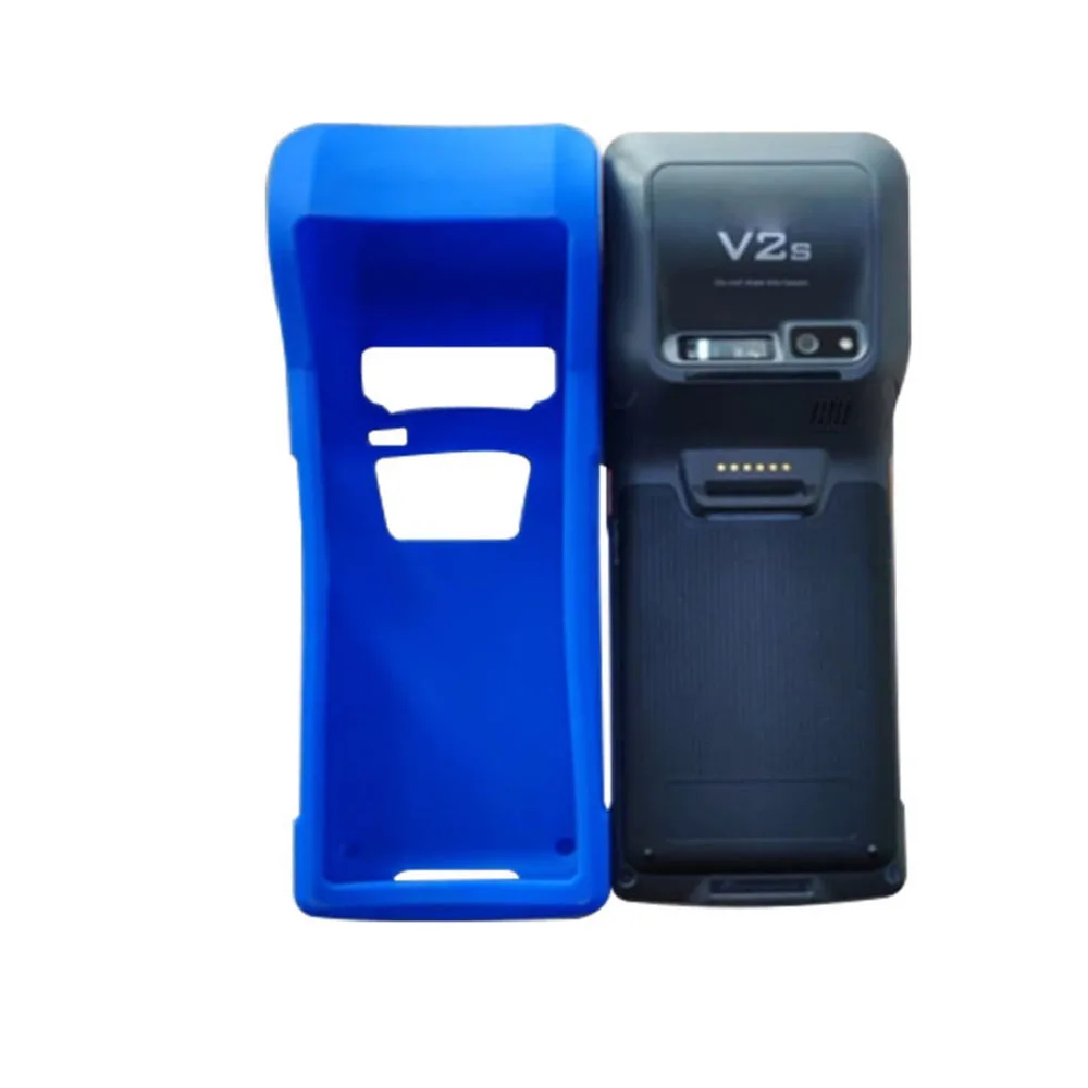 غطاء واقي من السيليكون الناعم مضاد للسقوط ، حافظة جلد ، غطاء لطبقة حماية الشاشة من الزجاج المقسى SUNMI V2S V2