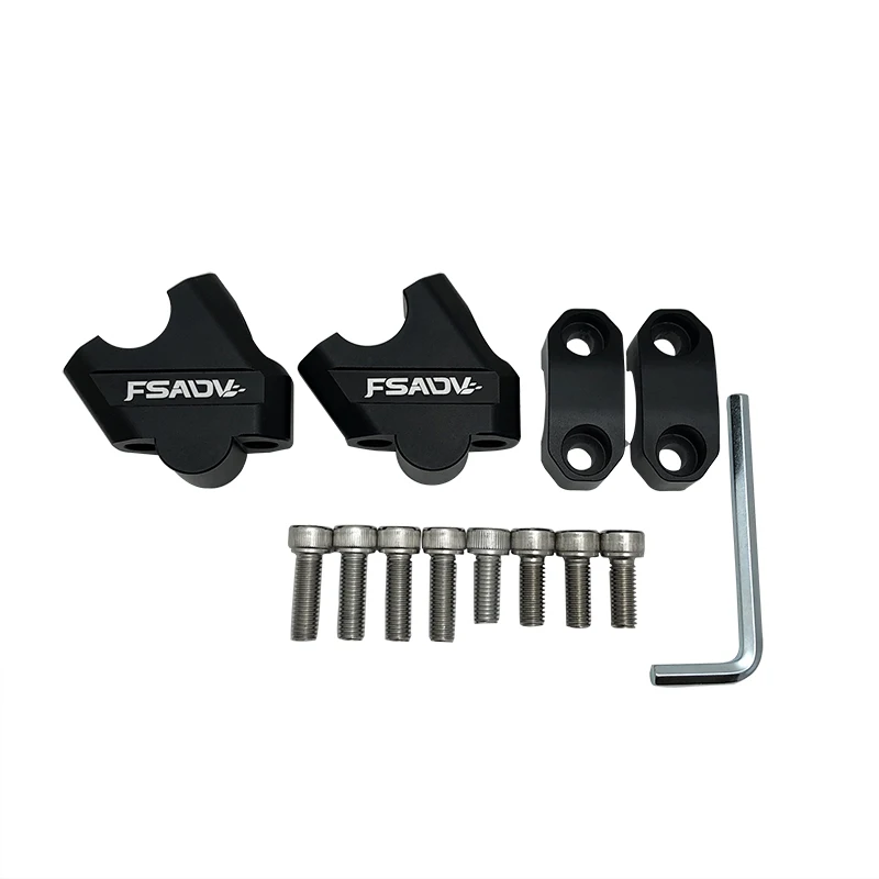 1 paar Motorrad Universal Lenker Riser Bar Montieren Griff Klemme Universal 28mm 1 1/8 "22mm 7/8" für Honda BMW YAMAHA Suzuki – Detail 5