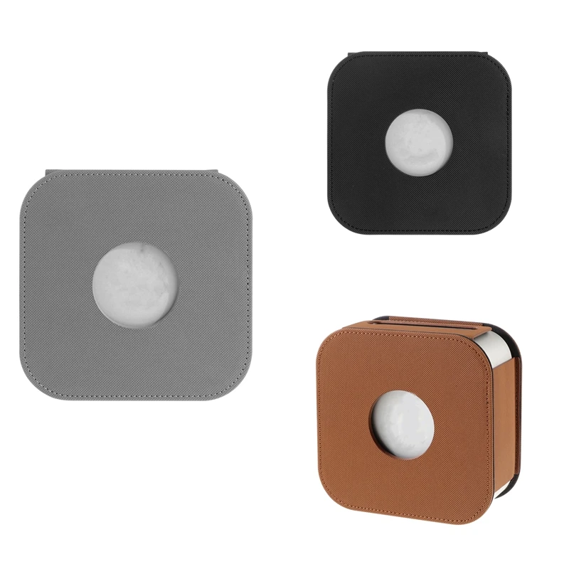 Protective Case For Mac Mini M4/Pro Case PU Leather Skin Sleeve Shockproof Bag For Mac Mini 2024 Case