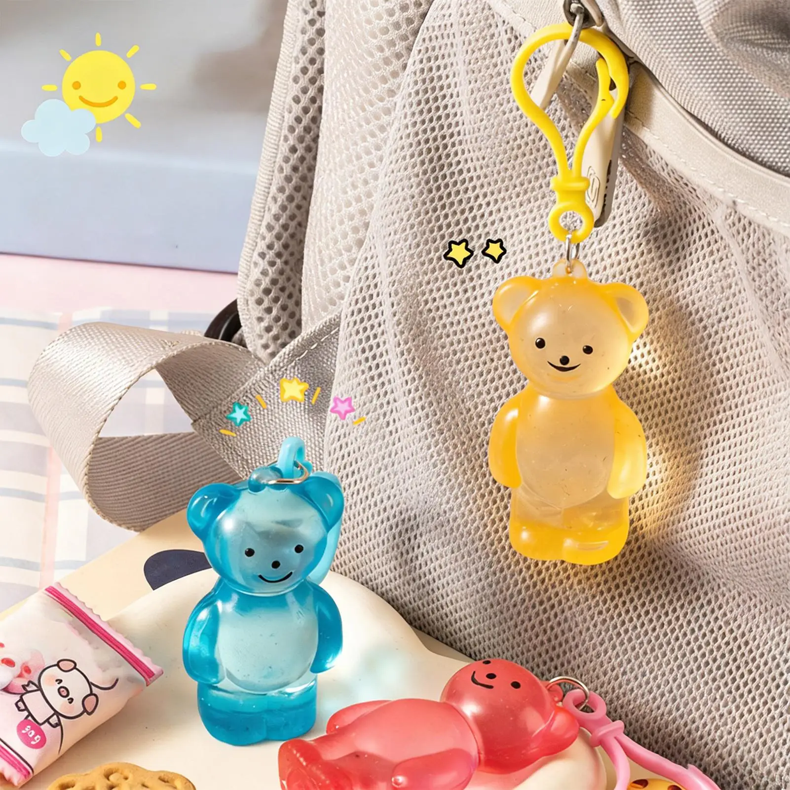 Squeeze Bear Stress Relief Ball Slow Rising Pinch Toy for Kids Teens Adults Students Travelers Studying Working Travel Home