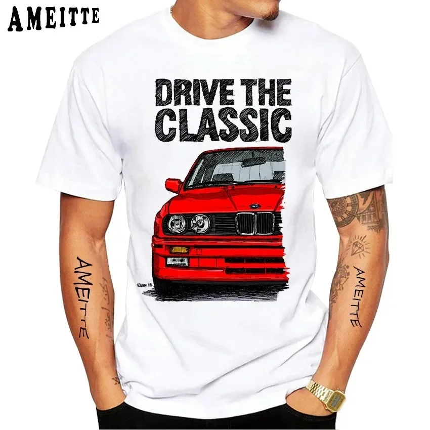 Summer Men Short Sleeve Old Legend E30 M3 Classic Car T-Shirt Retro Germany EUDM-E34 M5 Tshirts  Boy Casual Tops Man White Tees