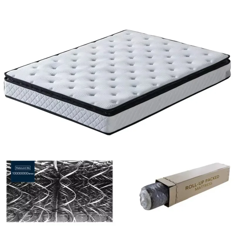 Order Online Colchones Wholesale Price Rollable Custom Spring Mattresses Compressed Packed in Box From Mattress Manufacturer