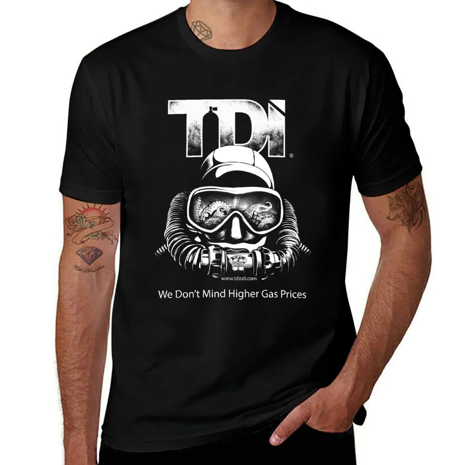 Technical Diving International (TDI)- TDI Rebreather Higher Gas Prices T-Shirt Fashion Casual Short Sleeve T-Shirt